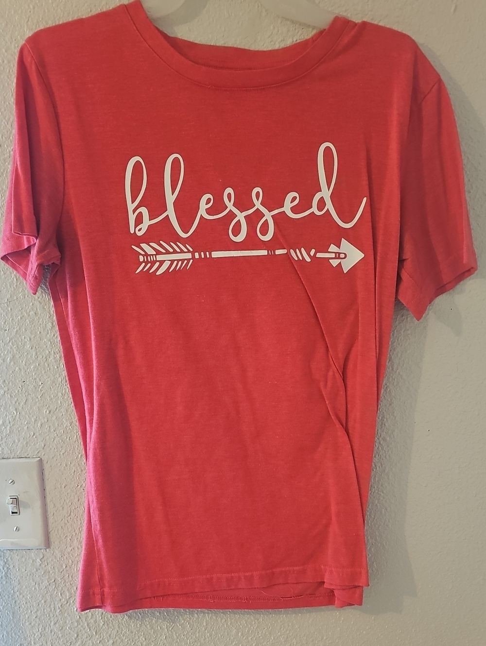 Blessed Graphic Tee - Red/Pink Women’s Top